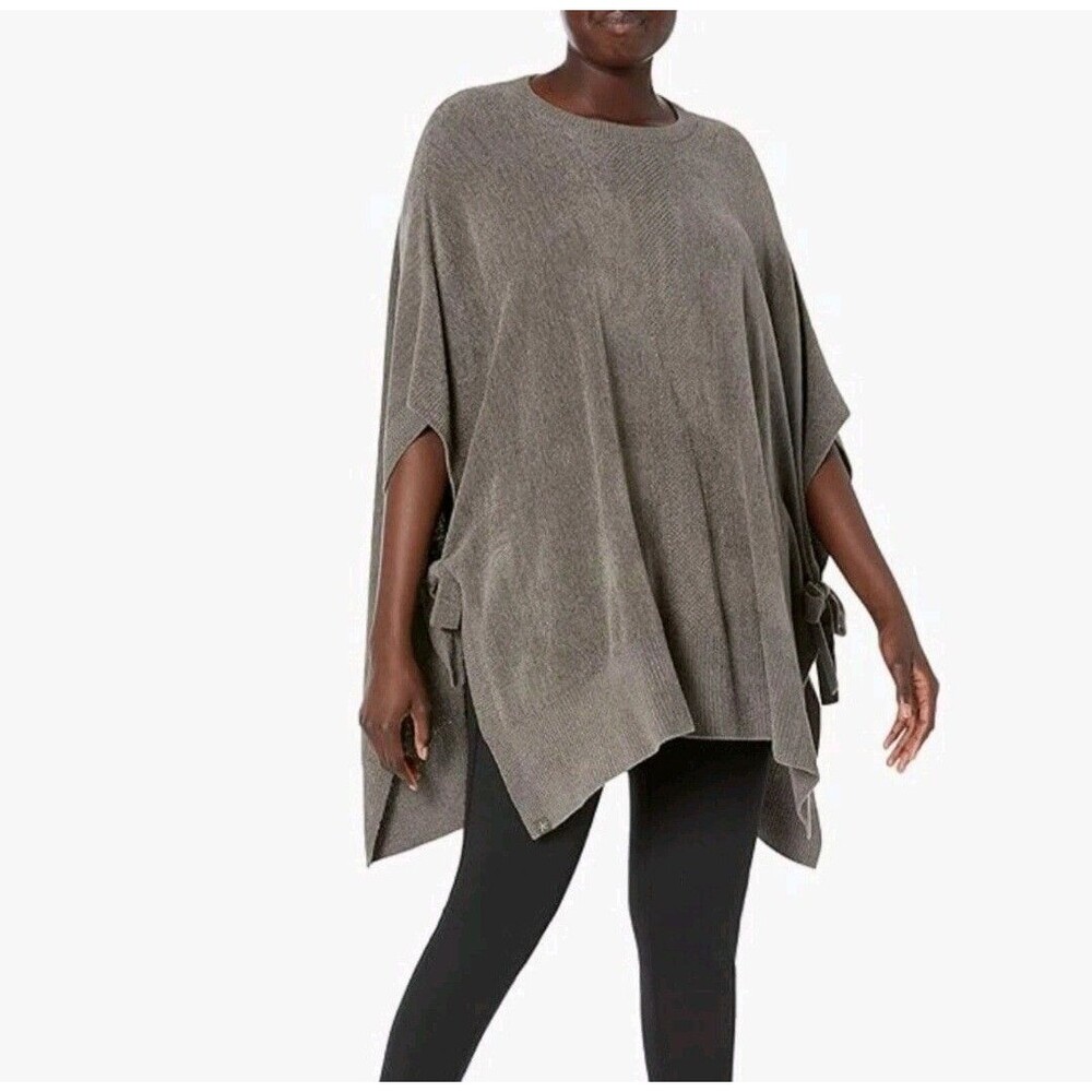 BAREFOOT DREAMS CozyChic Ultra Lite Hi Low Poncho with Side Tie size S/M